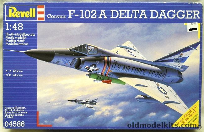 Revell 1/48 Convair F-102 Delta Dagger - 525 FIS Commanders Aircraft Bitburg Germany 1960 / 118th FIS Connecticut ANG Bradley International Airport 1968 - (ex Monogram), 04586 plastic model kit